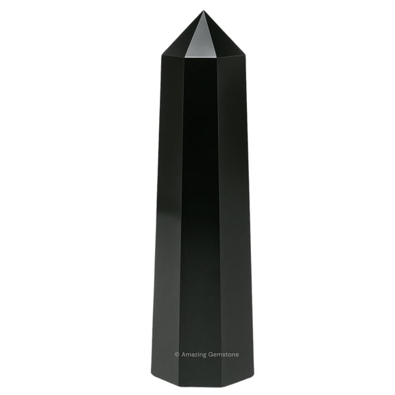 Black Obsidian Crystal Tower Obelisk Point (2" to 3" INCH)'
