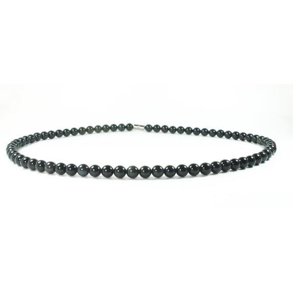 Black Obsidian Necklace  Genuine Protection Crystal Jewelry for Men & Women | 6mm14mm Beads with Strong Magnetic Clasp