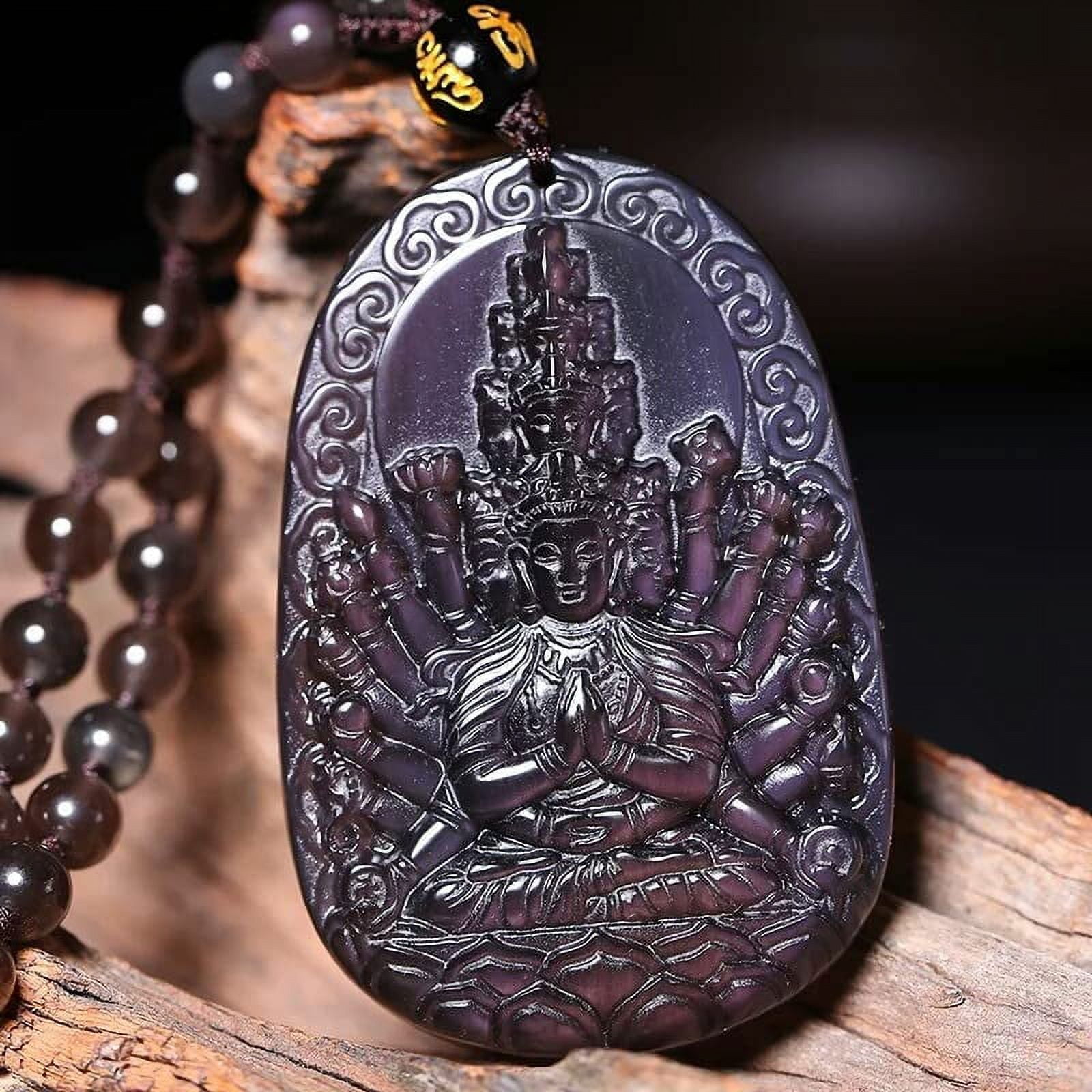 Obsidian Money Buddha Jade Pendant | Buddha Black Obsidian Necklace -  Natural Black - Aliexpress