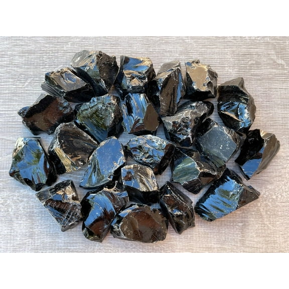 Black Obsidian Rough Stones, Raw Black Obsidian
