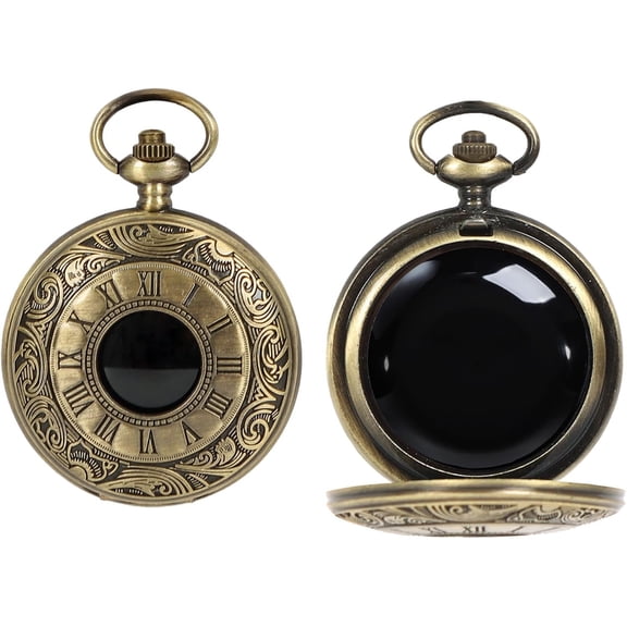 Black Obsidian Scrying Mirror for Divination -  Pocket Watch Style Portable Ritual Mirror for Meditation, Shadow Work &  Supplies - Elegant   Box Included (Number)