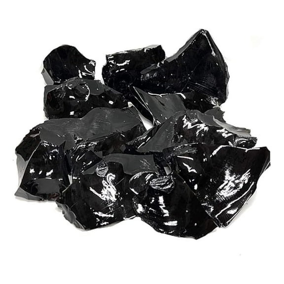 10lbs Black Obsidian Spalls for Flintknapping - Natural Glass for Tool Making