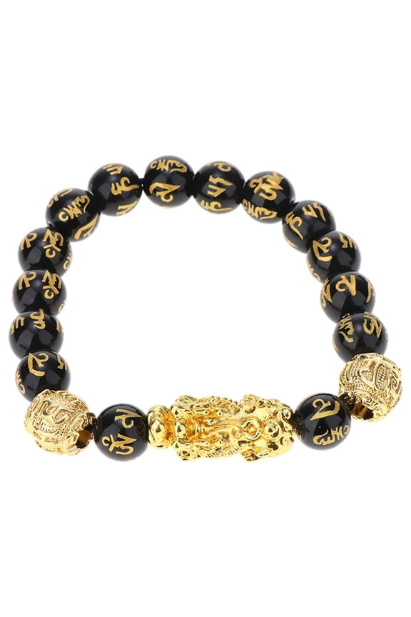 Black Obsidian Stone Bracelet Lucky Charm Jewellery 10mm 10mm Obsidian