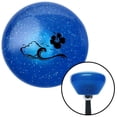 thumbnail image 1 of Black Ocean Waves Flower Blue Retro Metal Flake Shift Knob with M16 x 1.5 Insert, 1 of 1