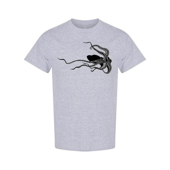 Black Octopus Design T-Shirt Men -Image by Shutterstock, Male Medium