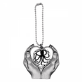 thumbnail image 1 of Black Octopus Marine Life Pattern Car Keychain Heart Pendant Ornament Charm, 1 of 3