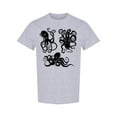 thumbnail image 1 of Black Octopus Set T-Shirt Men -Image by Shutterstock, Male 3X-Large, 1 of 2