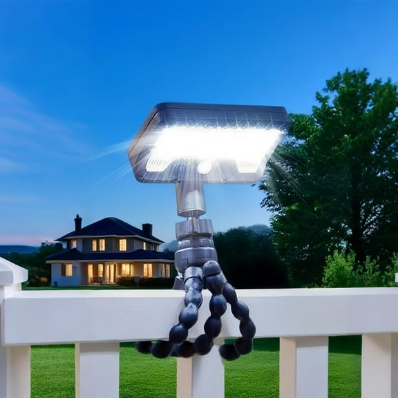 Black Octopus Solar Motion Lights, 600 Lumen 92 LED, 3 Intelligent Modes, Dual Charging