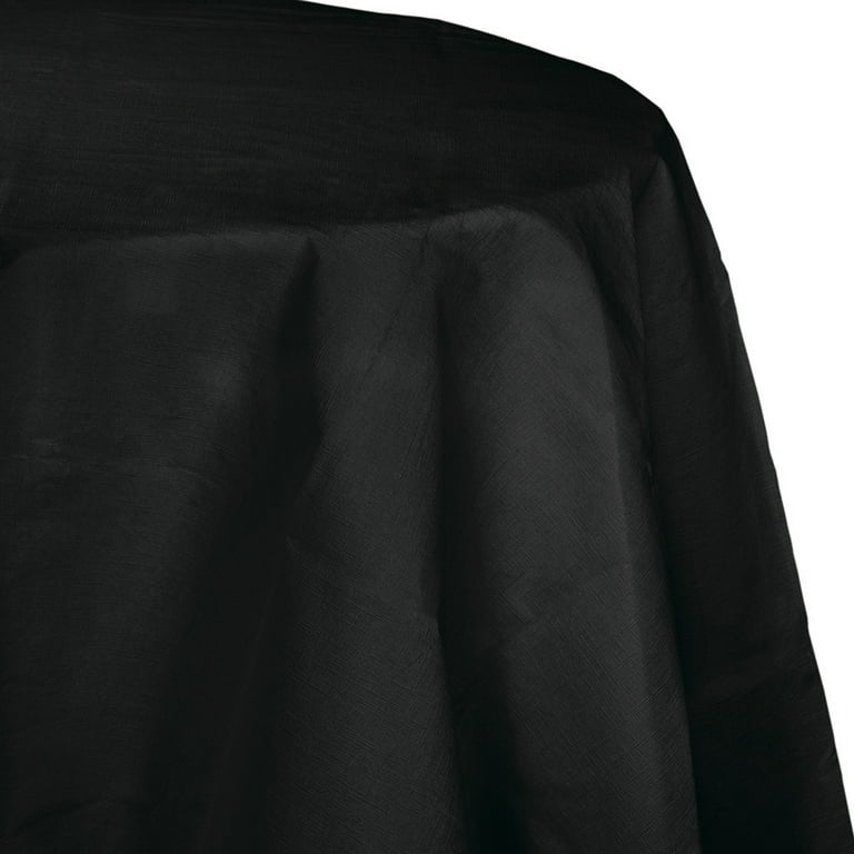 Plain 2024 black tablecloth