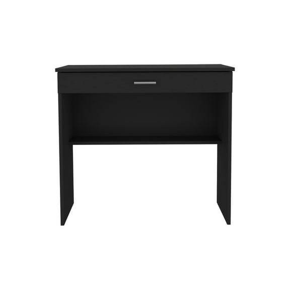 Black Office Desk For Student Rooms With Spacious Drawer And Durability Modern In Support Ample Storage