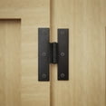thumbnail image 1 of Black Offset H Hinges 3.5" H 3/8 Offset Wrought Iron Kitchen Cabinet Door H Hinges Black Rust Resistant Antique Colonial H Hinges w/Hardware Pack of 10 Renovators Supply, 1 of 11