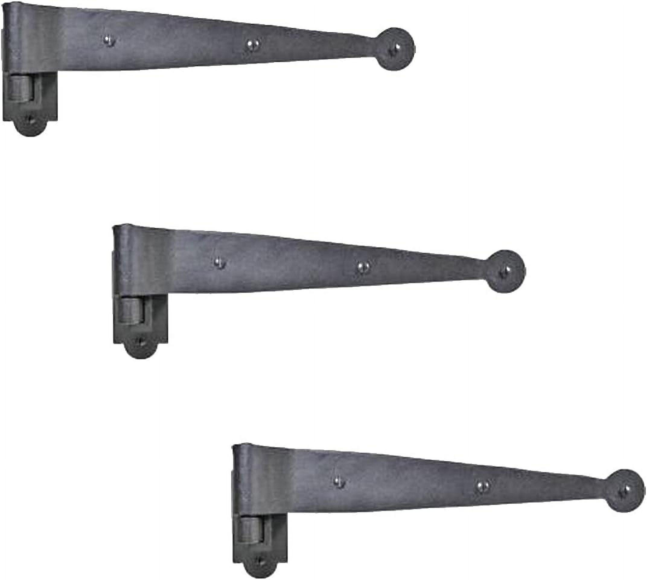 Black Offset Strap Lift Off Pintle Hinge 11" X 2 5/8" Wrought Iron Pin