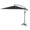 thumbnail image 1 of Jordan Manufacturing 8' Black Solid Octagon Folding Offset Cantilever Patio Umbrella with Crank Opening, 1 of 6