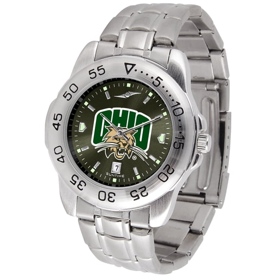 Black Ohio Bobcats Sport Steel AnoChrome Watch