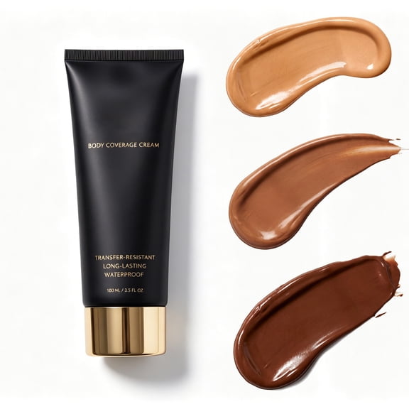 Black Oil Body Coverage Cream, Waterproof Cover Up Makeup for Legs and Body, Natural Finish 100g