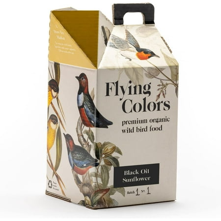 Black Oil Sunflower Seed Flying Colors Organic Wild Bird Seed, New, 15 lb. Carton