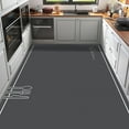 thumbnail image 1 of Black Oil-proof Carpets Kitchen PVC Carpet Non-slip Entrance Door Mat Balcony Cuttable Leather Large, 1 of 5