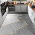 thumbnail image 1 of Black Oil-proof Carpets Kitchen PVC Carpet Non-slip Entrance Door Mat Balcony Cuttable Leather Large, 1 of 5