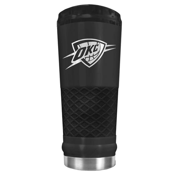 Black Oklahoma City Thunder Stealth Matte 24oz Tumbler