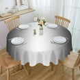 thumbnail image 1 of Black Ombre Round Tablecloth 60 Inch - Waterproof Fabric Table Cloth Protector, Black Grey White Gradient Modern Abstract Art Tablecloths Washable Table Cover for Kitchen Coffee Table, 1 of 6