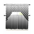 thumbnail image 1 of Black Ombre Stripe Swag Curtains for Living Room/Bedroom Windows, Modern Abstract Art Gradient Striped Kitchen Curtains and Valances Set 36 Inch Length, Light Filtering Swags Valance Curtain Panels, 1 of 5