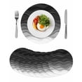 thumbnail image 1 of Black Ombre Stripes Round 13 Inch Placemats Set of 8, Modern Abstract Sea Waves Spray Art HeatResistant Non Slip Place Mats for Dining Table, Wipeable Braided Kitchen Table Mats for Housewarming, 1 of 9