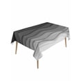 thumbnail image 1 of Black Ombre Stripes Table Cloth, Modern Abstract Sea Waves Spray Art Waterproof Tablecloth for Rectangle Tables, Reusable Washable Fabric Table Cover for Restaurant Kitchen Dining Tables 60"x120", 1 of 6