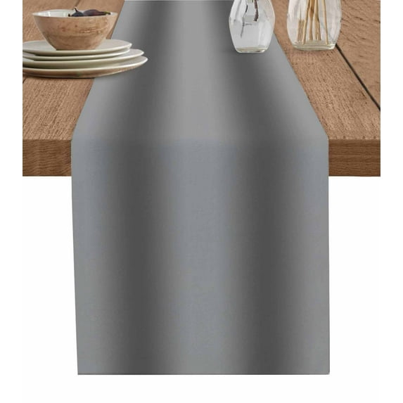 Black Ombre Table Runner Grey Modern Art Farmhouse Tablerunners 14 x 72 Inch, Table Decorations Tabletop Scarf for Summer Gathering Holiday Farmhouse Kitchen Dining Decor