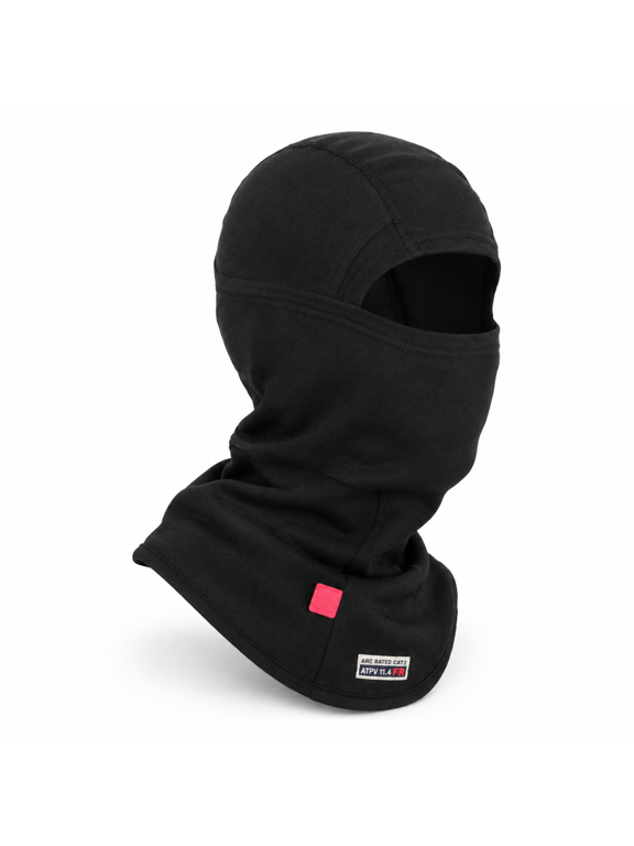 Black One Size FR Arc Rated Balaclava Face Mask for Industrial Work