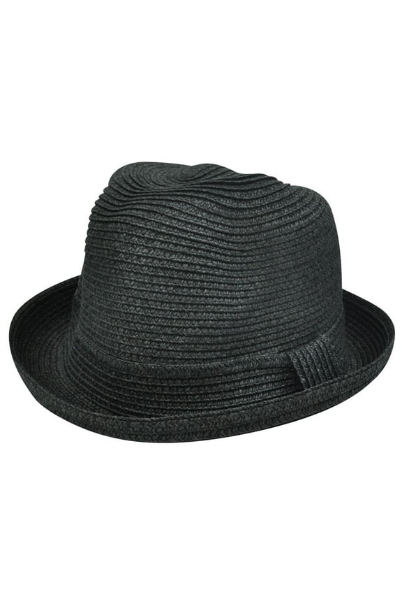 Black One Size Small Med Large Paper Fedora Stetson Homburg Bowler Flip Bowl Hat