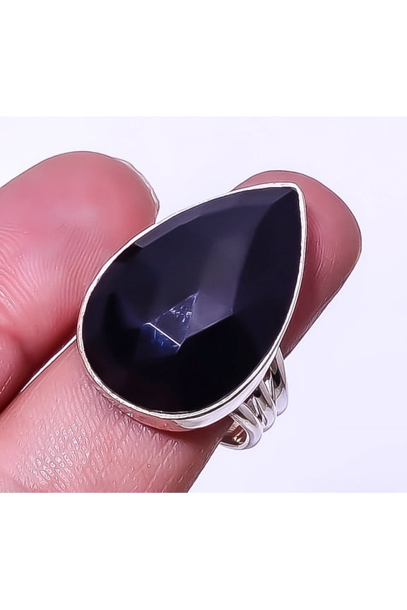 Black Onyx - Brazil Gemstone 925 Sterling Silver Handmade Jewelry Ring s.9 T62 A334, Beautiful Jewelry For Woman & Gi, New Year Sale, Valentin's Day G