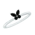 thumbnail image 1 of Rosec Jewels Natural Black Onyx Promise Ring for Women - Butterfly Ring - AAA Quality - Ready to Gift with Jewelry Box, 10K White Gold, US 6.00, 1 of 8