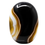 Black Onyx Crystal Palm Stone