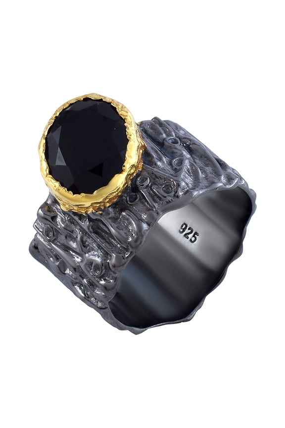 Black Onyx Gemstone Ring