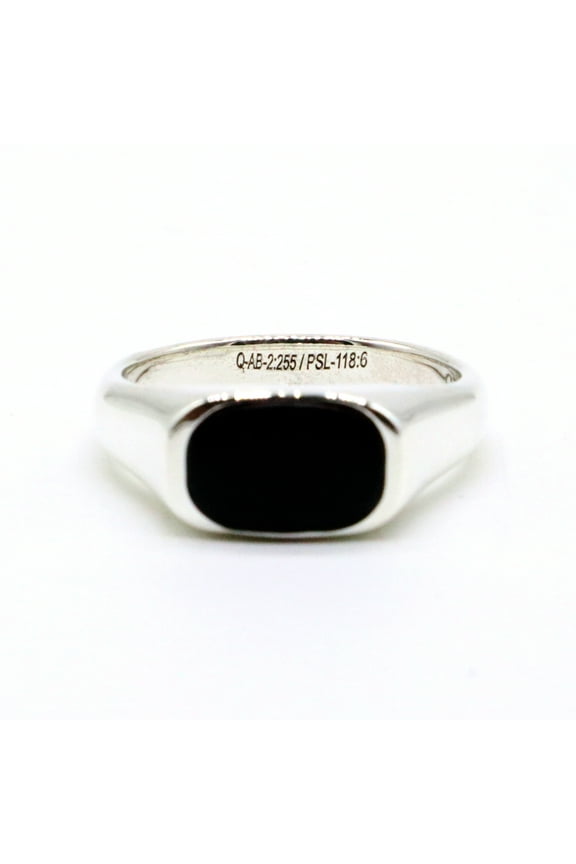 Black Onyx Men Ring Islamic Ring Surah Al-Baqarah Ayatul Kursi Quran Laser Engraved 925K Sterling Silver Natural Gemstone || KOHI RING