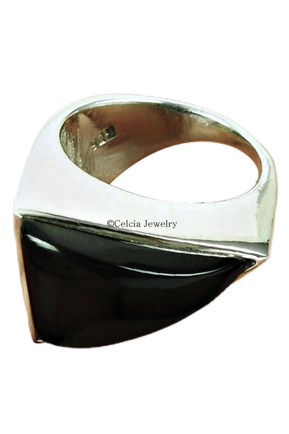 Black Onyx Natural Gemstone Handmade Designer Jewelry, Victorian Ring, Funky Ring, Everyday Ring, Amazing Ring, Promise Elegant Ring, Twisted Design Bohemian Ring (Black Onyx, Size 7)