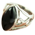 thumbnail image 1 of Black Onyx Natural Womens Gift Ring, Sterling Silver, Black Stone Marquise Shape Ring, Birthday Gifts For Wife, Promise Ring, Mothers Day Gifts, Unique Anniversary Gifts For Her Size 7, 1 of 3