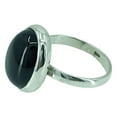 thumbnail image 1 of Black Onyx Oval 925 Sterling Silver Handmade Statement Women December Gemstone Ring Size 10.0, 1 of 5