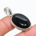 thumbnail image 1 of Black Onyx Oval Shape Gemstone Pendant Handmade Antique Jewelry 1.80" FP 1440, 1 of 2