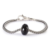 Trollbeads Black Onyx Bead Bracelet, Silver and Gemstone, Size 7.5"
