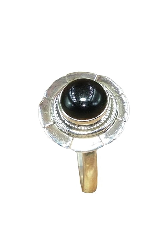 Black Onyx Stone Ring Pure 925 Sterling Silver Handmade Statement Ring Gift Jewelry