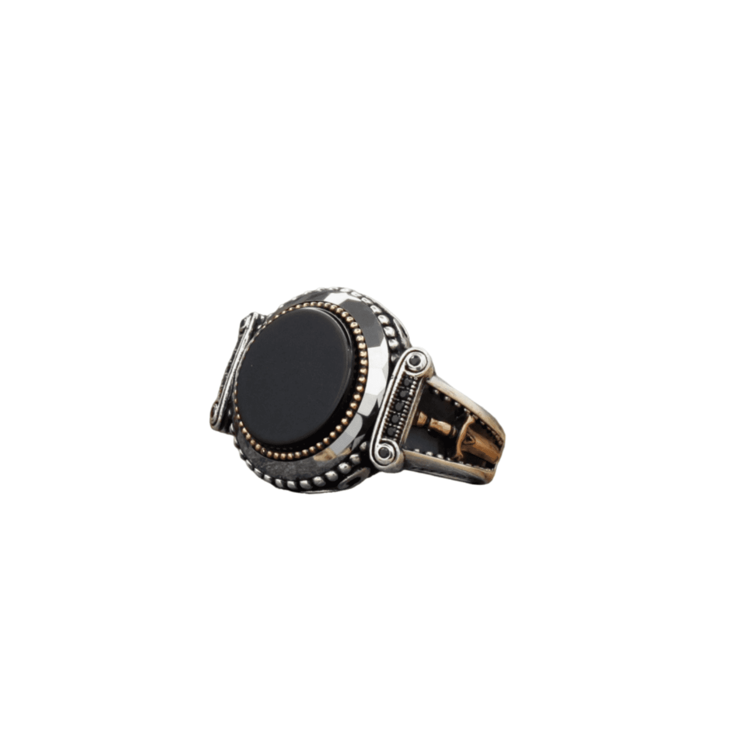 Black Onyx Sword Ancient men’s ring 925k Sterling Silver Handmade Ring ...