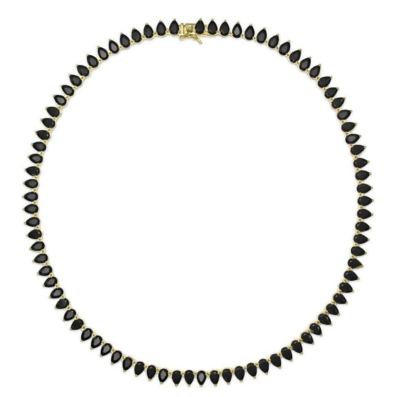 Black Onyx Tennis Necklace,Bridal Wedding Anniversary Gift Silver,Gift for Mother Wife Love