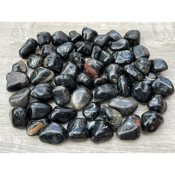 Black Onyx Tumbled Stones, Polished Natural Black Onyx Gemstone, Black Onyx Healing Crystals (Black Onyx, 5 Pound)