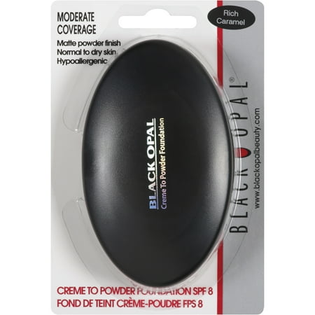 Black Opal Creme to Powder Foundation, Rich Caramel, SPF 8, 0.32 Fl. Oz.
