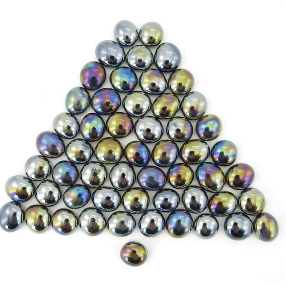 Black Opal Iridized Gaming Stones 12 - 14mm (40 or More) Chessex