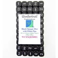 thumbnail image 1 of Black Opaque Dice with White Numbers D3 (D6 1-3 Twice) 16mm (5/8in) Pack of 100 Wondertrail, 1 of 1