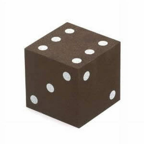 Black Opaque Foam Die with White Dots D6 25mm (1in) Pack of 1 Die Koplow Games