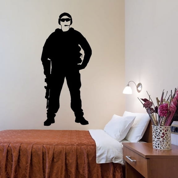 Black Ops Soldier Decal - 36 Inches