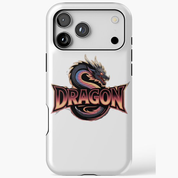 Black Orange Fiery Dragon Fantasy Art iPhone Case 17 through 11 Pro Max ...